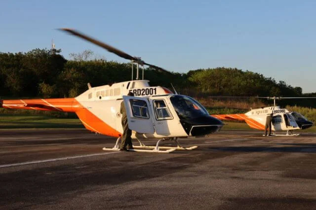 Llegan al país dos nuevos helicópteros marca Bell modelo TH-67 para fortalecer la seguridad de la frontera