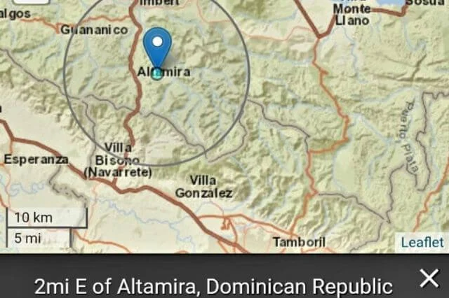 Se registra temblor de tierra cerca de Puerto Plata