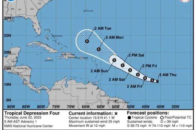 Onamet alerta sobre tormenta tropical Bret; se forma la cuarta depresión tropical