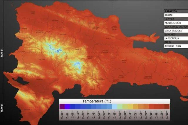 República Dominicana registra temperaturas cerca de los 40 °C
