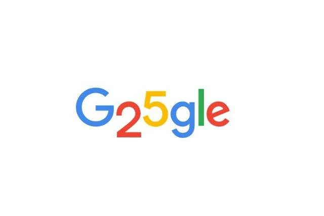 El «doodle» del día celebra los 25 años Google