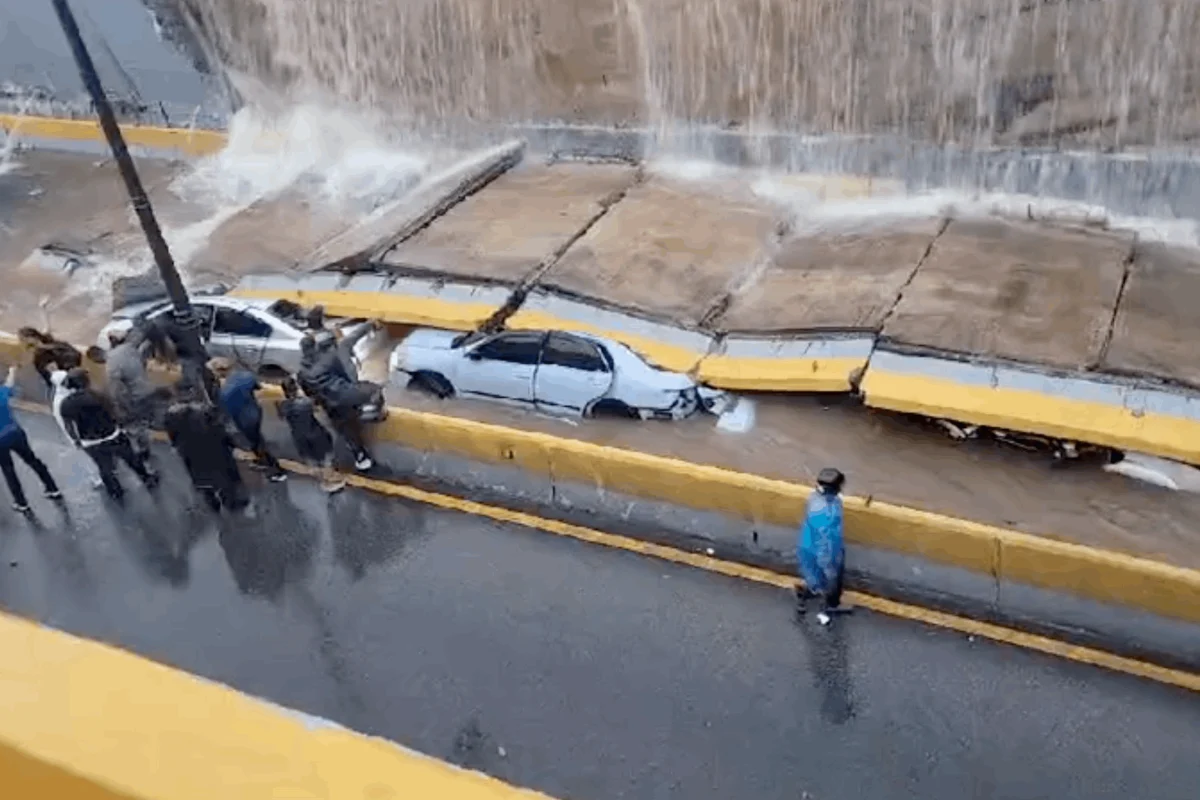 Colapsa muro en la 27 de Febrero