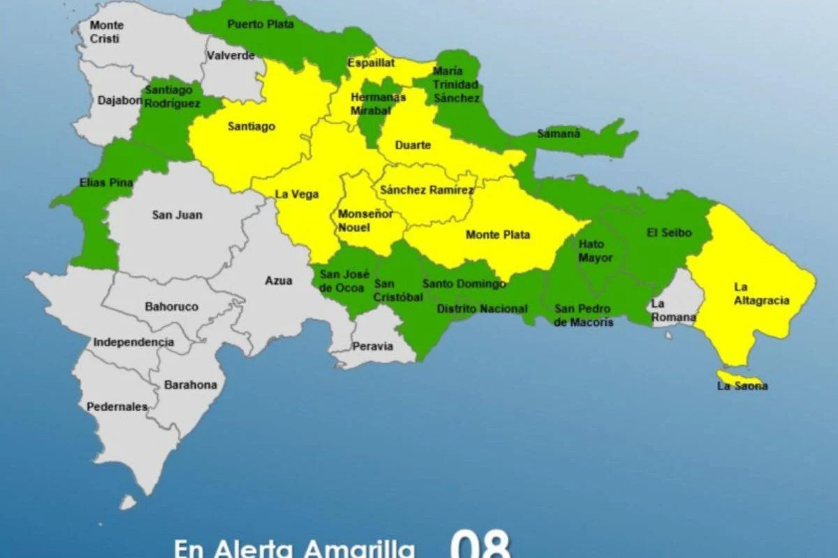 COE disminuye a ocho las provincias en alerta amarilla