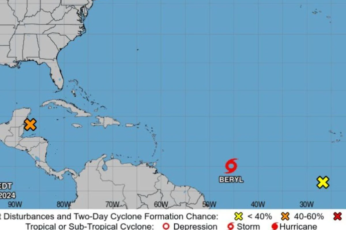 Tormenta Beryl se podría convertir en huracán entre sábado y domingo