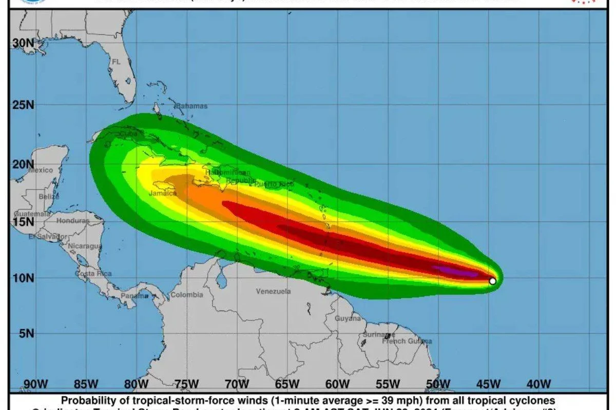 Beryl se convierte en huracán categoría 1