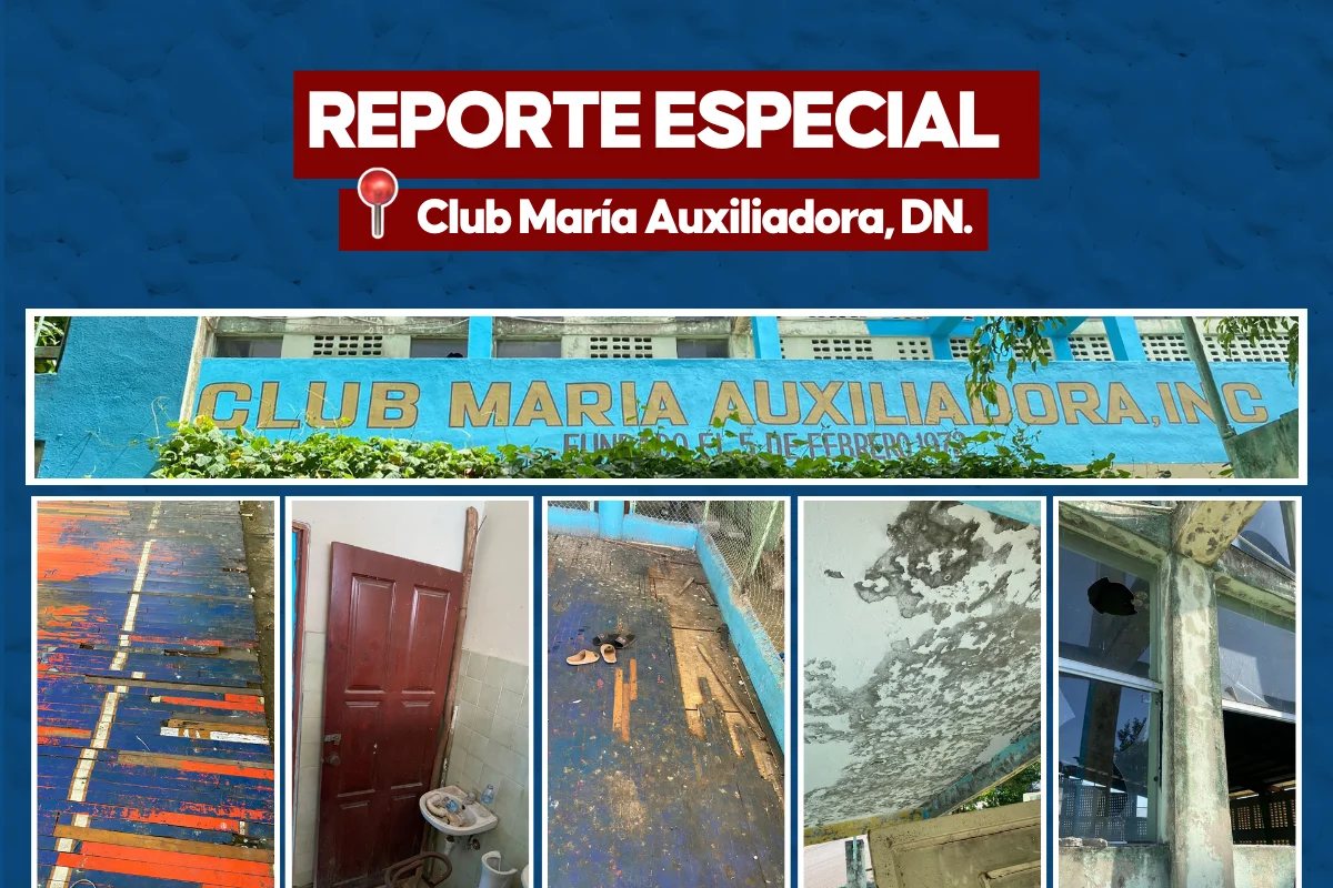 Entre cristales rotos, zonas clausuradas y goteras se encuentra el club María Auxiliadora