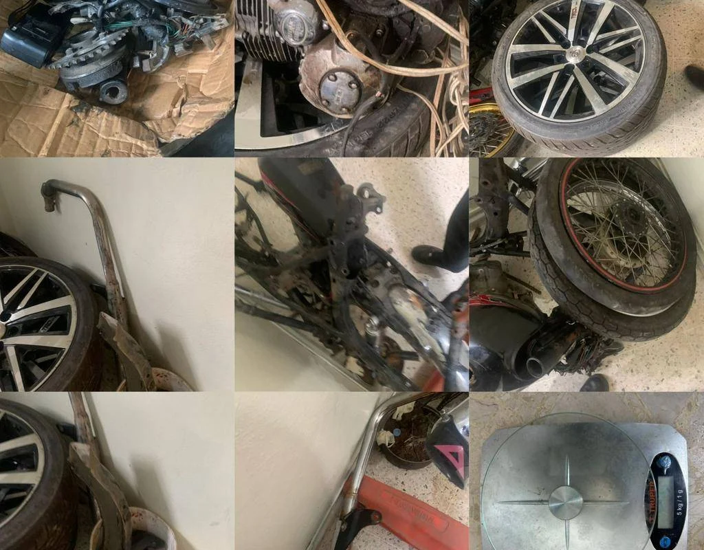 Allanamiento en Jarabacoa deja incautación de objetos robados y motocicletas ilegales