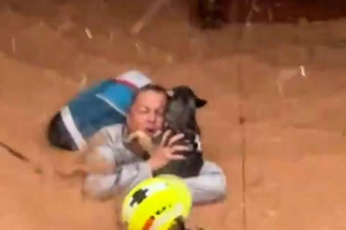 ¡Viral! Rescatan persona y a su perro durante inundaciones en Valencia