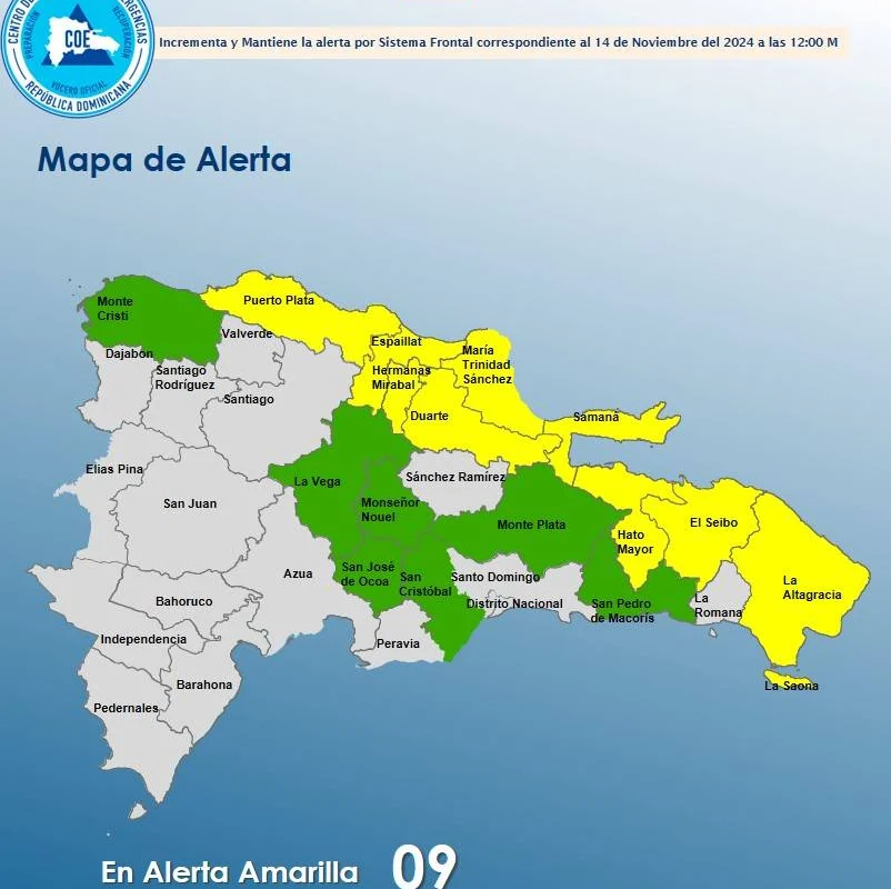 Al menos 16 provincias bajo alerta tras incidencia de una vaguada