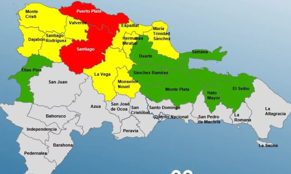 COE mantiene niveles de alerta roja y amarilla y aumenta a siete las provincias en verde