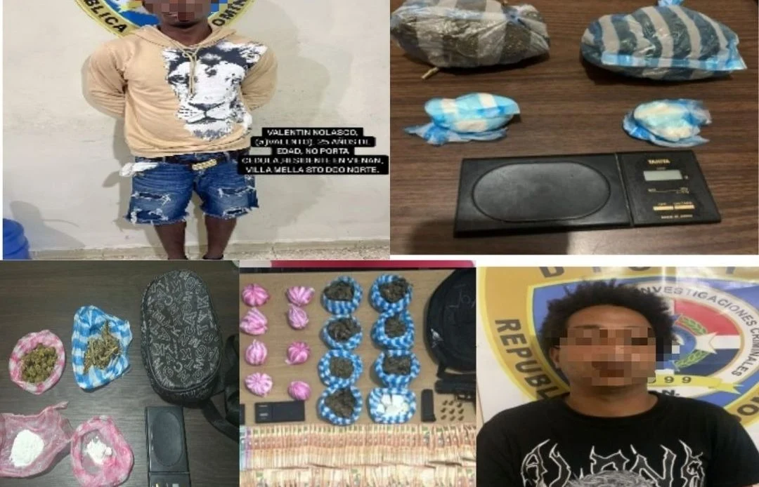 Ocupan sustancias narcóticas, pistola y escopeta ilegal durante operativos en SDN