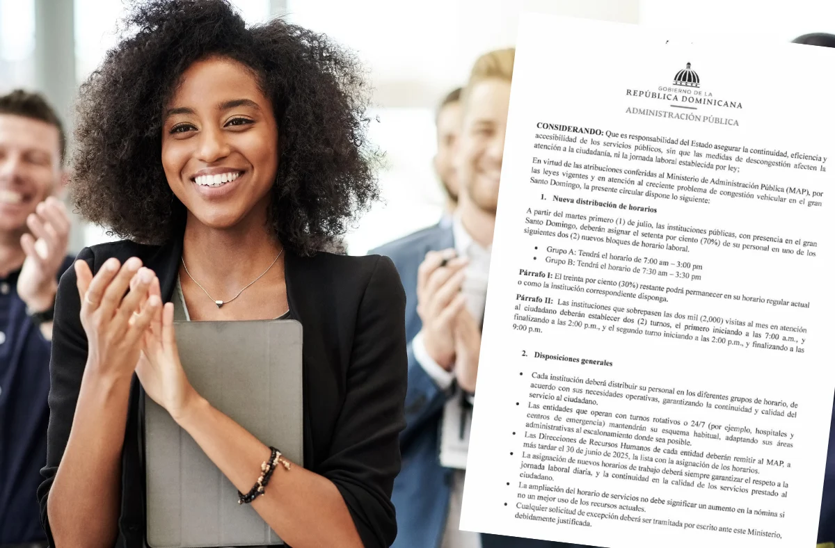 Estos son los nuevos horarios para empleados públicos en Santo Domingo