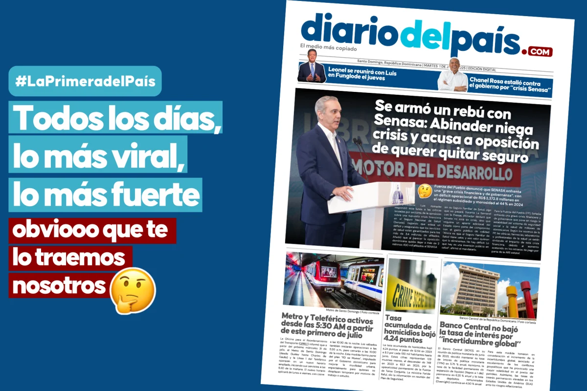 Julio llegó con Abinader negando crisis en Senasa y acusando a loposición; Metro abre desde las 5:30 AM y homicidios bajan