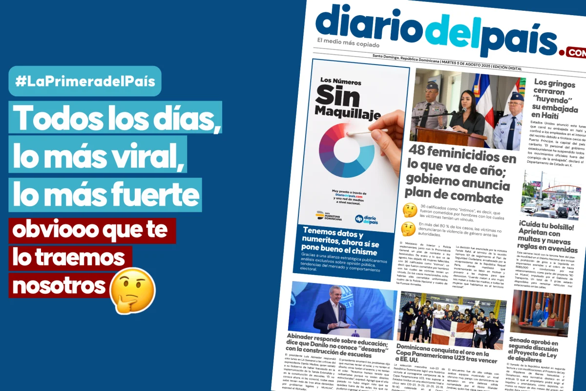 Martes 5 de agosto: Feminicidios al alza, multas en las avenidas, Abinader tirándole a Danilo y los numeritos sin maquillaje