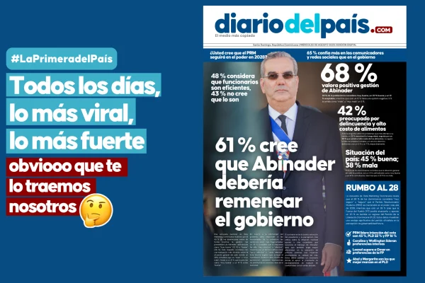 ENCUESTA DISPONIBLE: 61 % cree que Abinader debería remenear el gobierno
