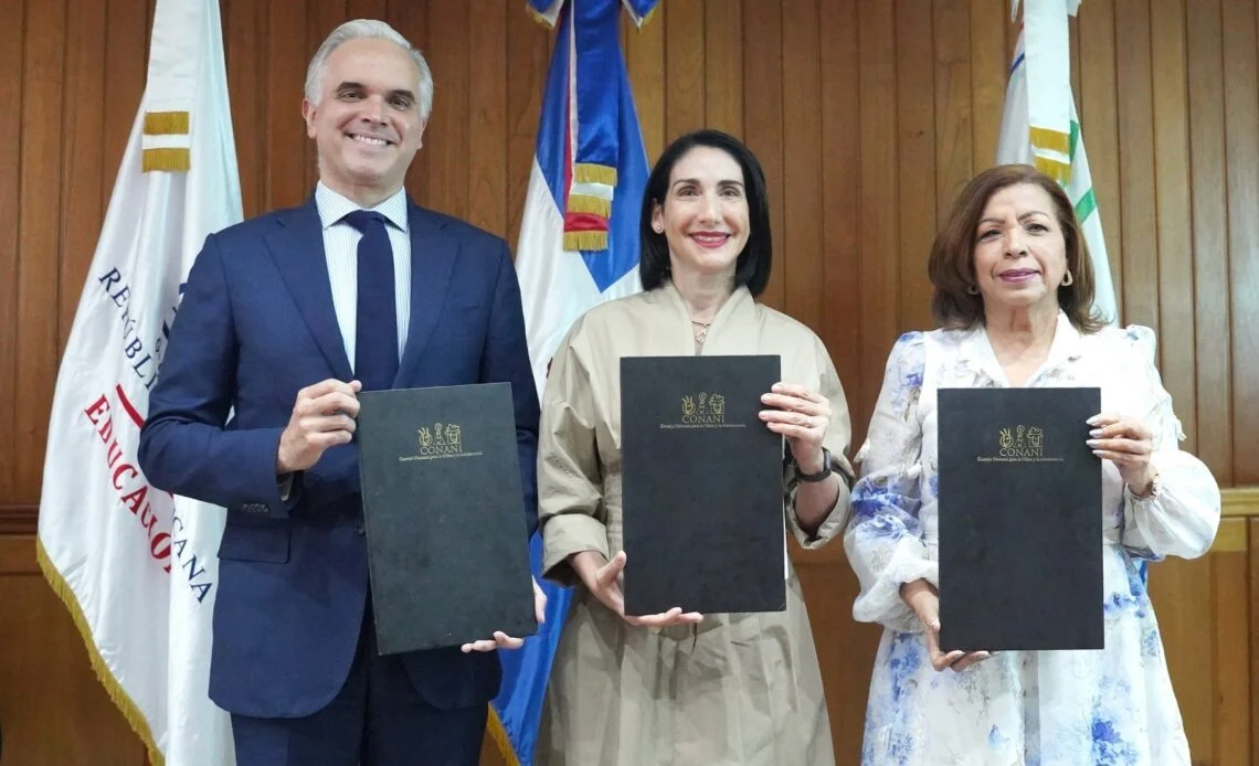 Minerd, Conani y Gana-RD sellan alianza para fortalecer la protección de la niñez y asegurar permanencia escolar