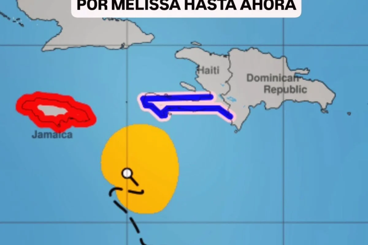 Tormenta Melissa podría dirigirse hacia Jamaica en las próximas horas