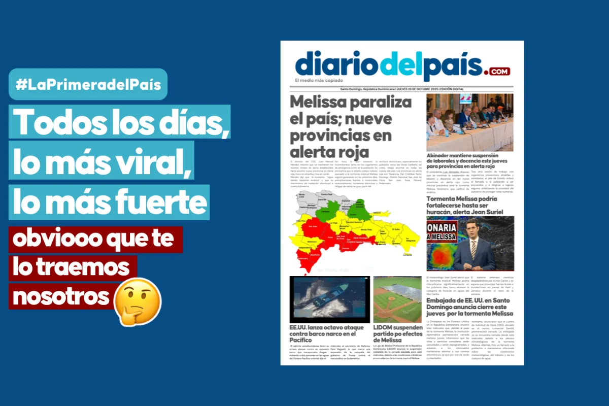 Melissa paraliza República Dominicana: nueve provincias en alerta roja y suspensión total de clases y labores