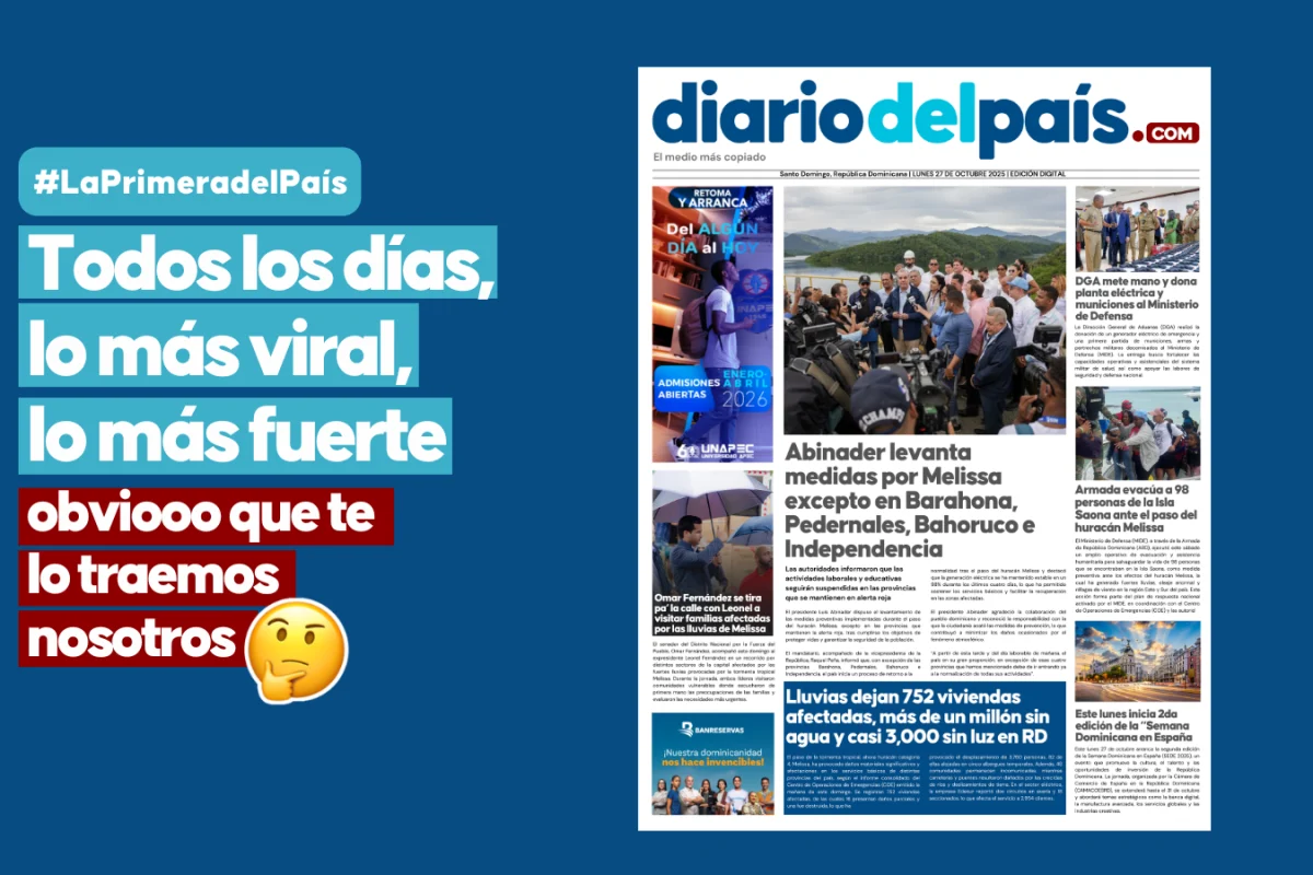 El país respira un chin tras Melissa: Abinader levanta medidas en casi todo el territorio