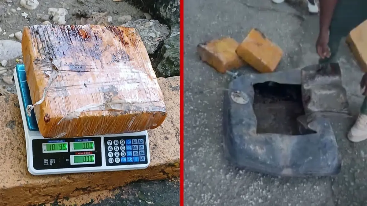 Decomisan más de 20 libras de presunta marihuana oculta en un vehículo en Las Matas de Farfán
