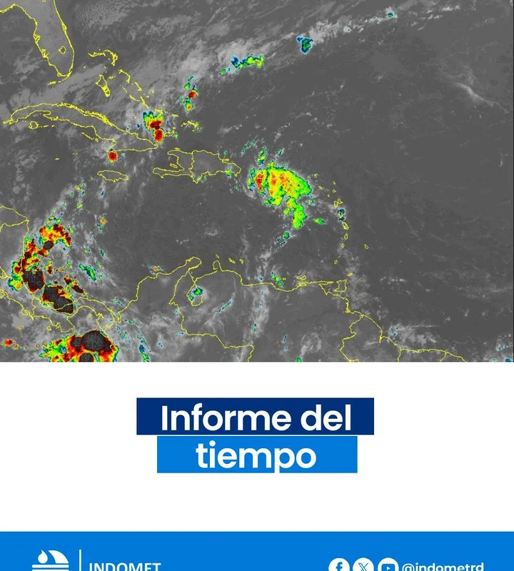 Indomet pronostica aguaceros y tormentas eléctricas por vaguada y onda tropical