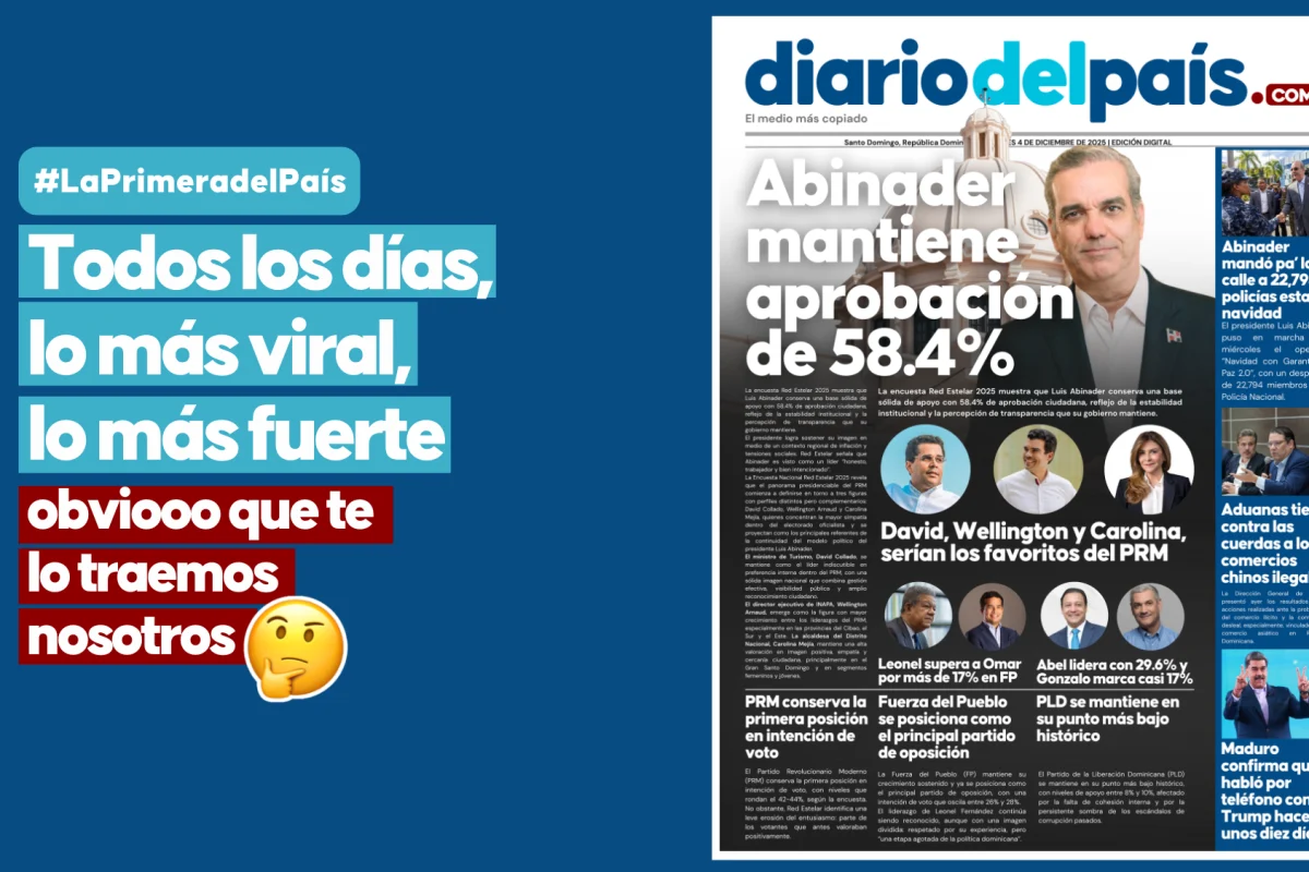 Abinader mantiene una aprobación del 58.4% según la encuesta Red Estelar 2025