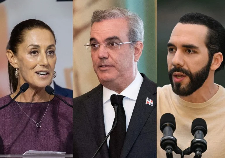 Bukele, Sheinbaum y Abinader: los tres presidentes latinoamericanos mejor valorados