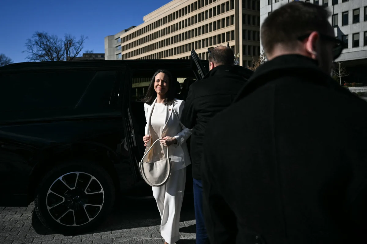 Llegada de María Corina a la Casa Blanca para reunión con Trump