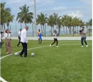 Presidente Abinader inaugura Malecón Deportivo junto a Carolina Mejía