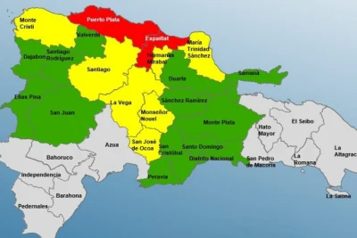 COE eleva niveles de alerta en el país por lluvias; 2 provincias en rojo