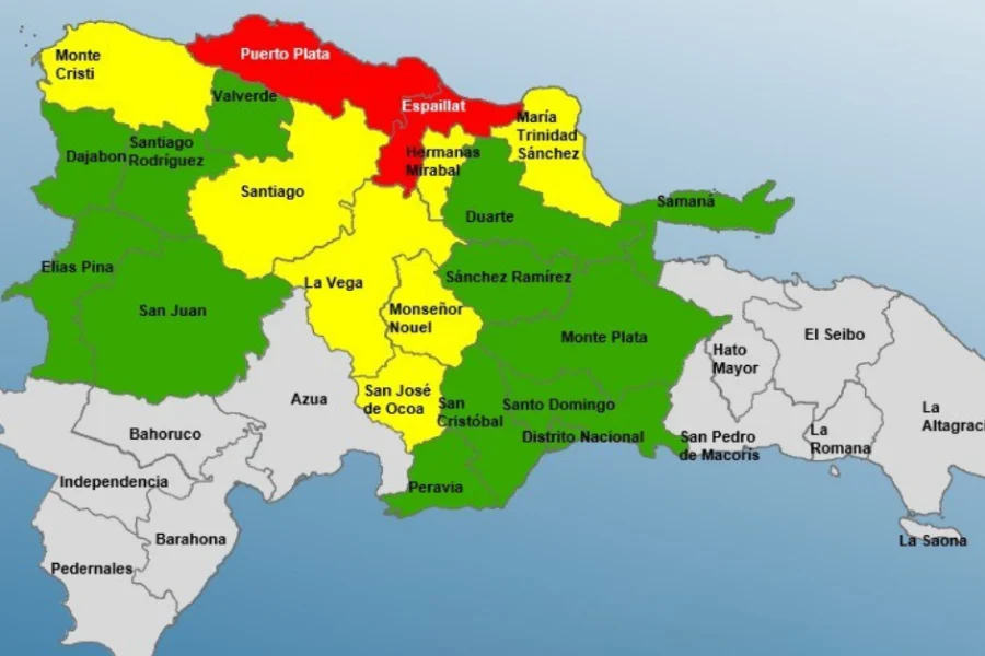 COE eleva niveles de alerta en el país por lluvias; 2 provincias en rojo