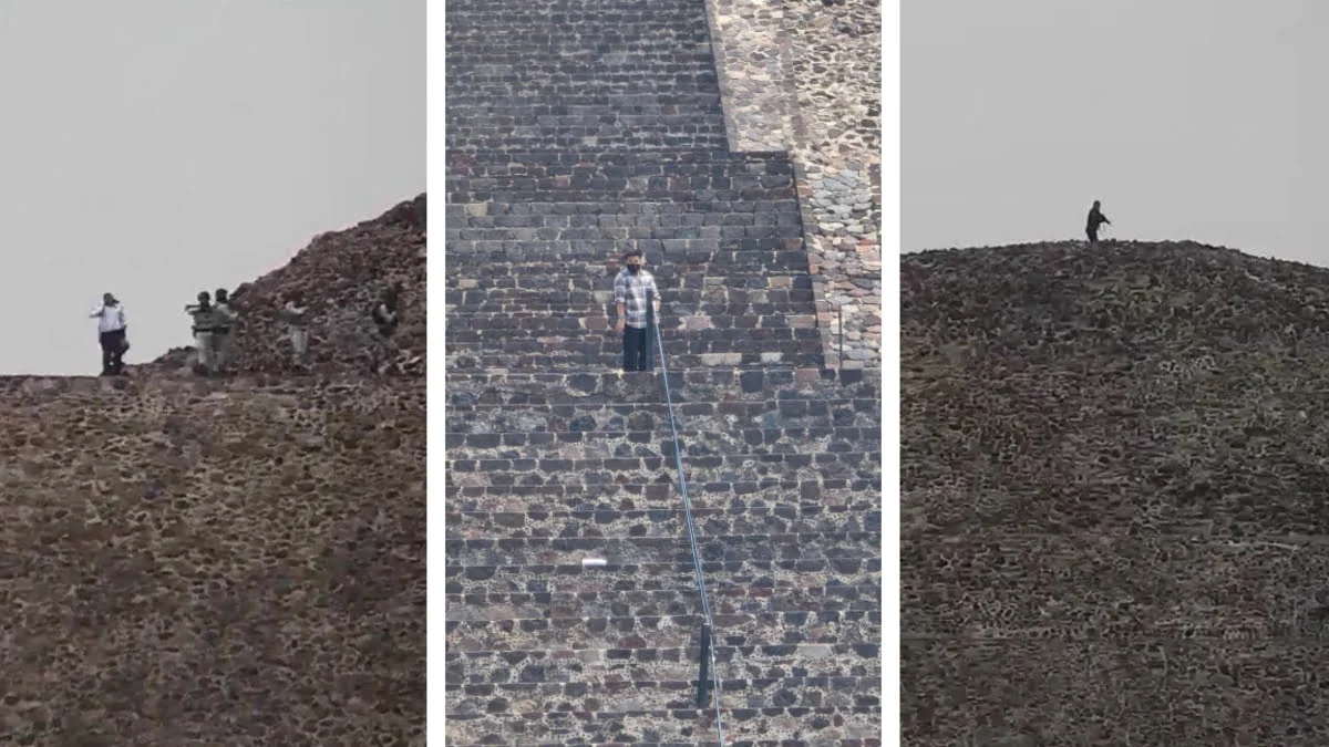 Sujeto sube a Pirámide de la Luna y dispara a turistas en Teotihuacán; hay 12 heridos y dos muertos