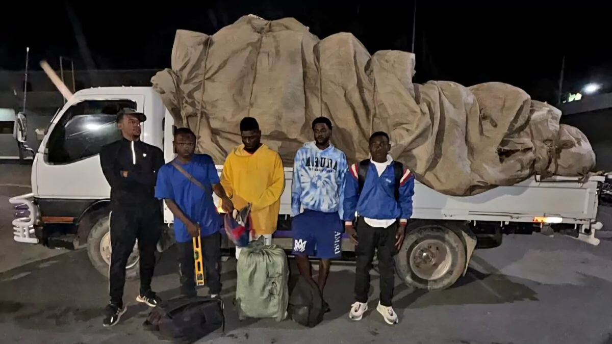 Ejército intercepta camión que transportaba haitianos indocumentados ocultos entre vegetales en Constanza