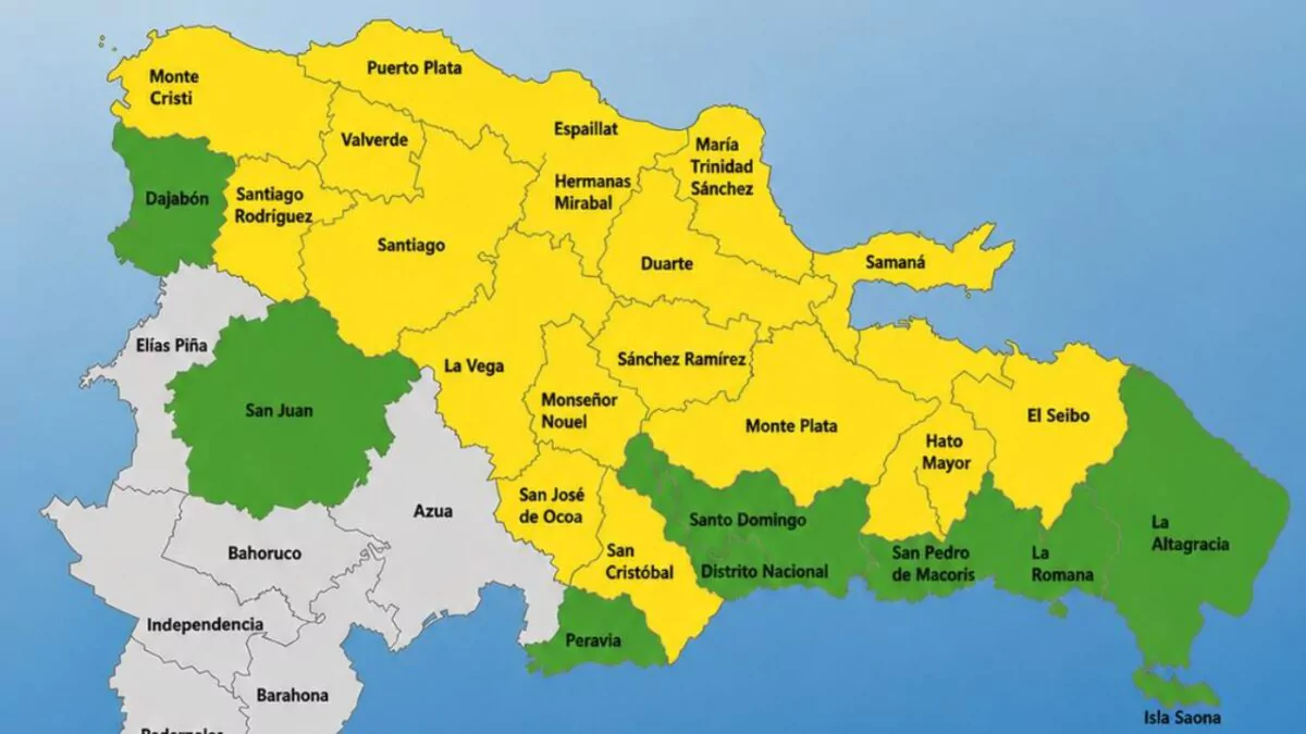 Vaguada mantiene 18 provincias en alerta amarilla y 8 en verde por vaguada
