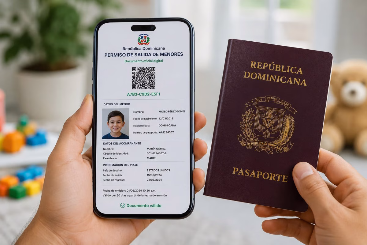 Permiso digital de salida del menor será gratuito por un mes; costará RD$6,300