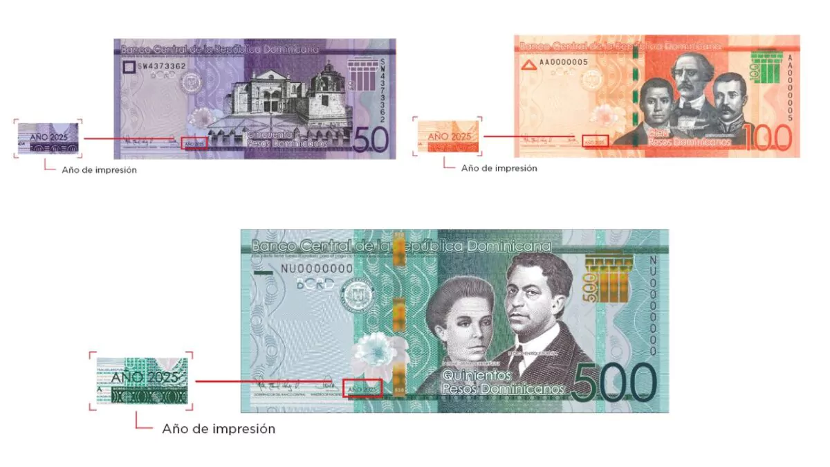 Banco Central anuncia circulación de nuevos billetes de RD$50, RD$100 y RD$500 desde junio