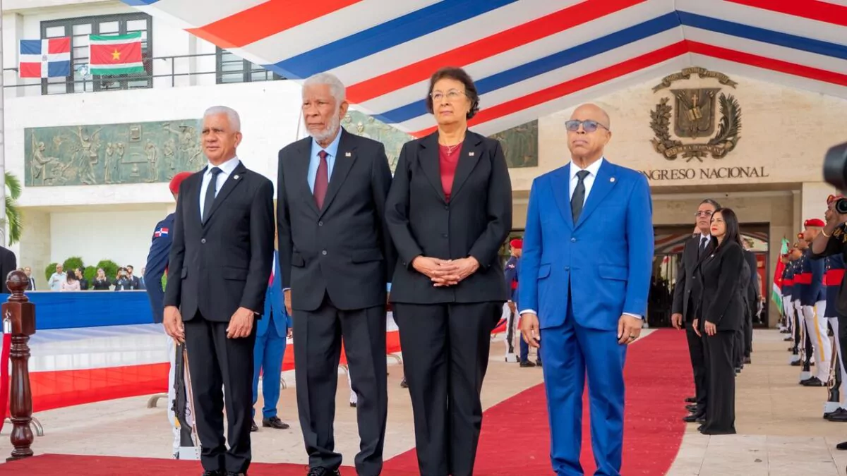 Congreso Nacional recibe a presidenta de Surinam durante visita oficial al país