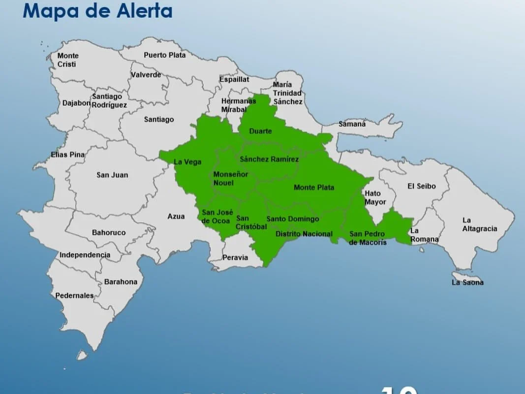 El COE mantiene 10 demarcaciones bajo alerta por las lluvias