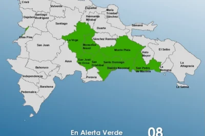 El COE pone a siete provincias y al Distrito Nacional en alerta verde por la vaguada