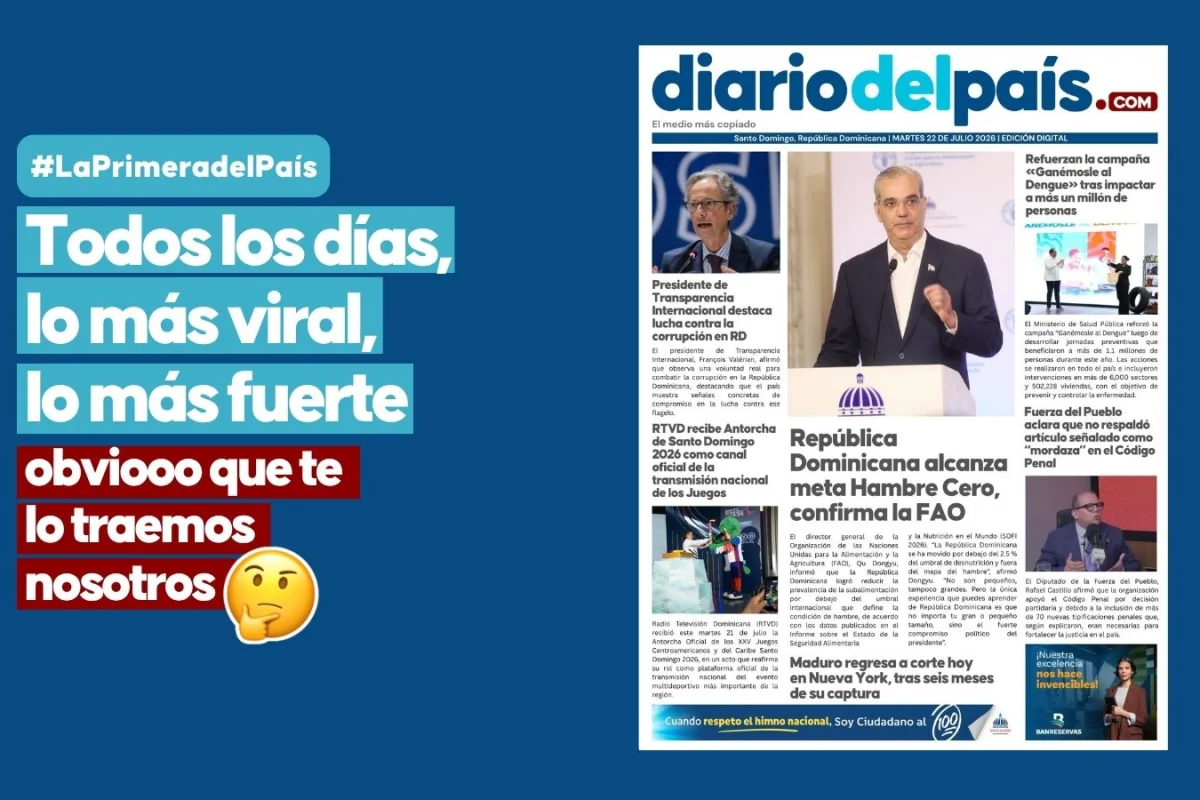 No hay hambre en RD, dice la FAO; refuerzan campaña contra el dengue y otras noticias