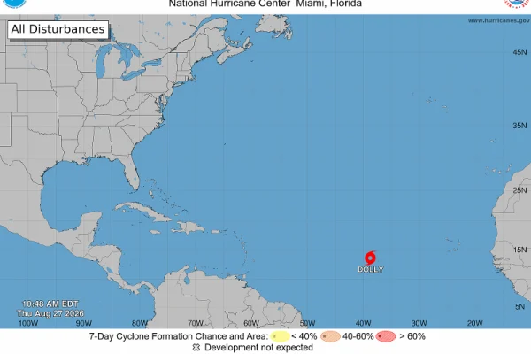 Se forma la tormenta tropical Dolly en el Atlántico y amenaza con intensas lluvias en el Caribe