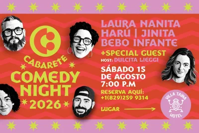Villa Taina trae por primera vez “Cabarete Comedy Night” el 15 de agosto a partir de las siete de la noche, totalmente gratis