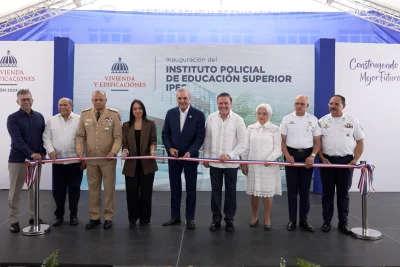 Abinader y ministro Jean Luis Rodríguez entrega nuevo edificio del IPES para fortalecer la formación de la Policía Nacional