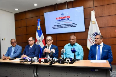 Gobierno acuerda aumento de 20 % al salario mínimo de los trabajadores de la construcción