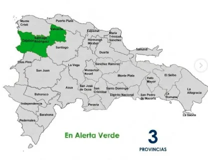 COE mantiene tres provincias en alerta verde por lluvias y tormentas eléctricas