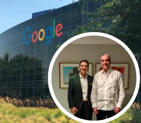 Abinader recibe la visita del presidente de Google Cloud para América Latina