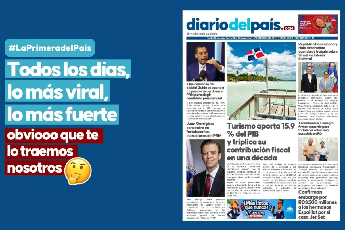 ¡Guido no quiere saber de "consenso del diablo" en el PRM y el turismo sigue dándola: aporta el 15.9 % del PIB