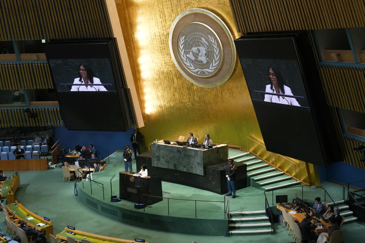 Delcy Rodríguez dice en la ONU que habrá elecciones en Venezuela