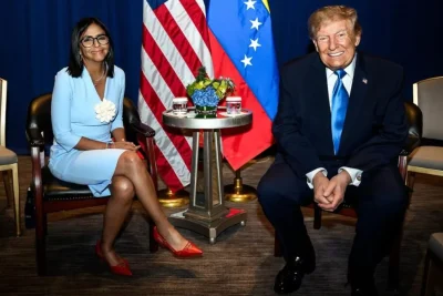 Trump y Delcy Rodríguez sellan su alianza con un encuentro inédito en Nueva York