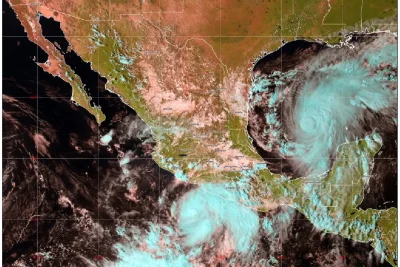 La tormenta tropical Simón y el huracán Isaías amenazan con fuertes lluvias a México